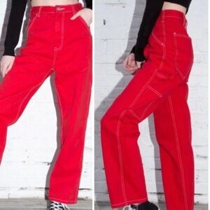 Brandy Melville baggy ❤️red cargo size M